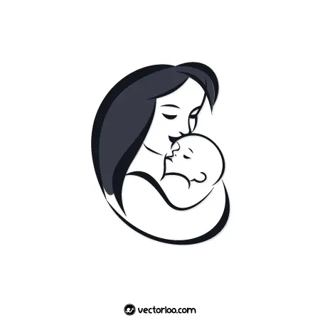 وکتور طرح مادر و نوزاد مناسب لوگو 4