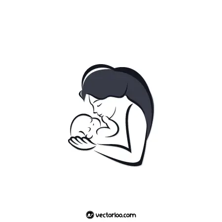 وکتور طرح مادر و نوزاد مناسب لوگو 5