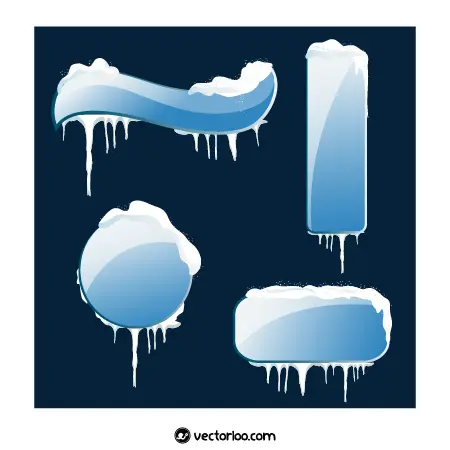 وکتور قاب براق یخ زده در ابعاد مختلف 1