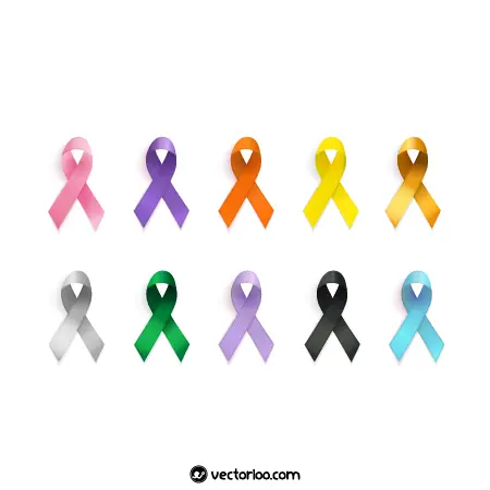 وکتور نماد ایدز در رنگ های مختلف 1