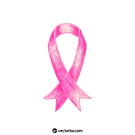 وکتور نماد سرطان سینه رسم دست آبرنگ 1