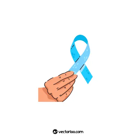 وکتور نماد سرطان پروستات در دست مرد 1