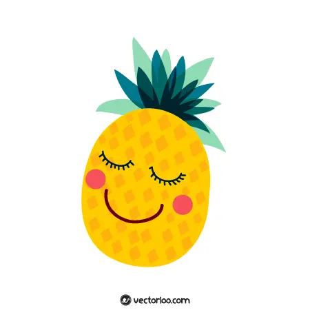 وکتور آناناس با صورت مهربان کارتونی 1