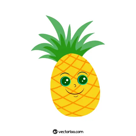 وکتور آناناس با صورت مهربان کارتونی 2