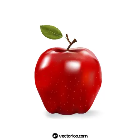 وکتور سیب قرمز بزرگ براق 1