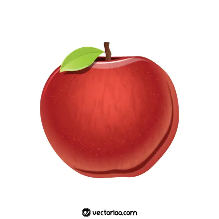 وکتور سیب قرمز تپل کارتونی 1