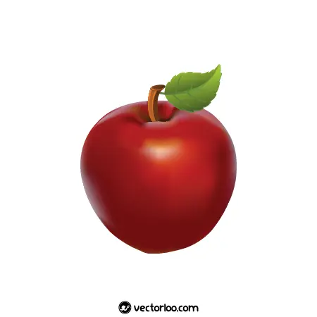 وکتور سیب قرمز واقعی کارتونی 1