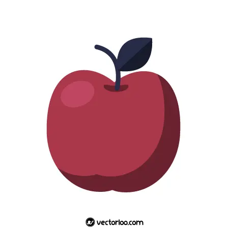 وکتور سیب قرمز کارتونی رنگی 1