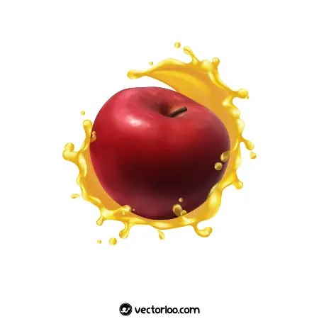 وکتور سیب واقعی با آب سیب 1