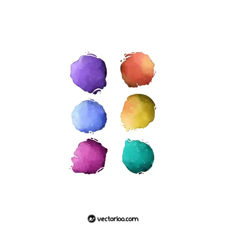 وکتور لکه آبرنگ در شش رنگ 2