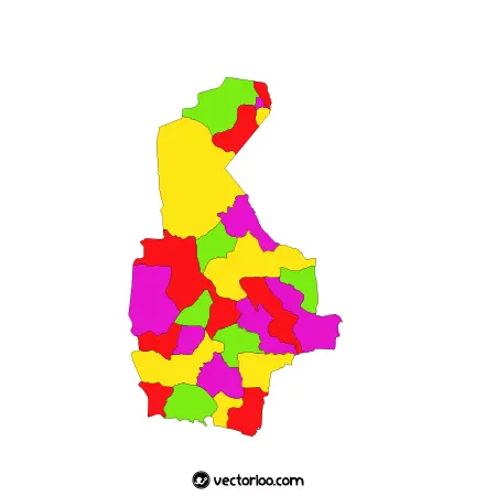 وکتور نقشه استان سیستان و بلوچستان بدون اسم شهرها 1