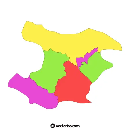 وکتور نقشه استان قزوین بدون اسم شهرها 1