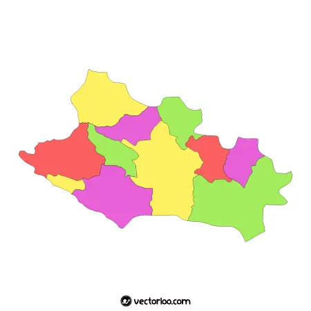 وکتور نقشه استان لرستان بدون اسم شهرها 1