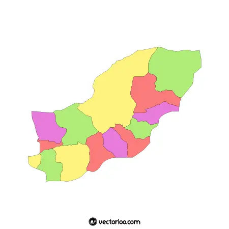 وکتور نقشه استان گلستان بدون اسم شهرها 1