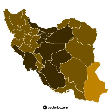 وکتور نقشه ایران بصورت تفکیک شده 1