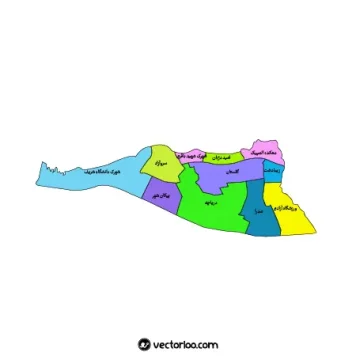 وکتور نقشه منطقه بیست و دو تهران 1