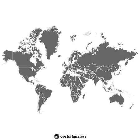 وکتور نقشه دنیا تفکیک شده 1