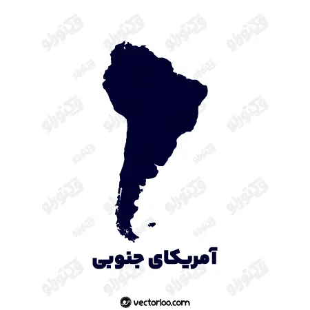 وکتور نقشه قاره آمریکای جنوبی 1