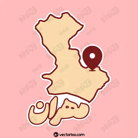 وکتور نقشه مهران با اسم کارتونی 1