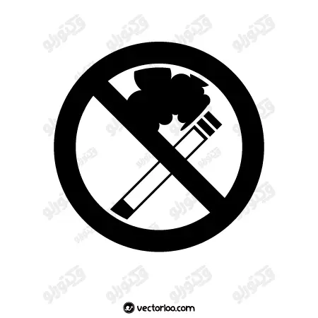 وکتور آیکون سیگار کشیدن ممنوع 1