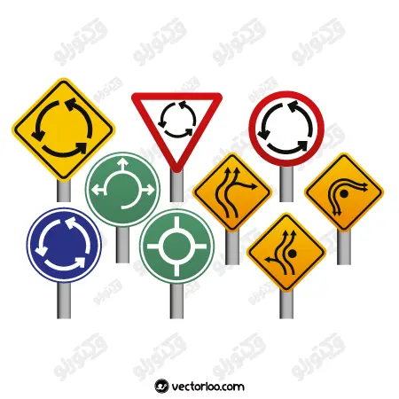 وکتور تابلو راهنمایی رانندگی در چندین طرح 1