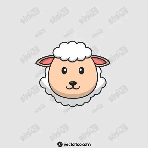 وکتور آیکون سر گوسفند پشمالو 1