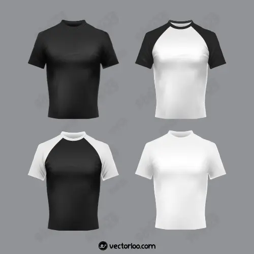 وکتور موکاپ تی شرت ورزشی در چهار طرح 1