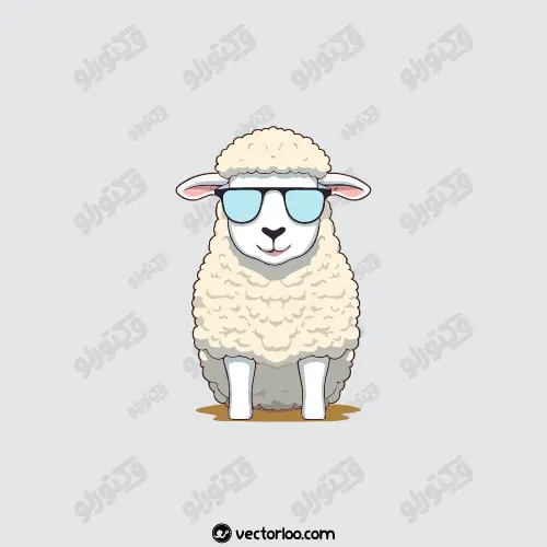 وکتور گوسفند با عینک 1