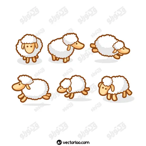 وکتور گوسفند در شش طرح 1
