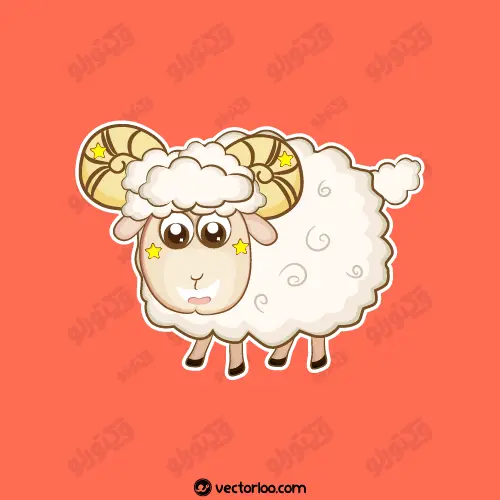 وکتور گوسفند کیوت کارتونی 1