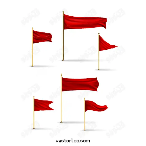 وکتور مجموعه پرچم قرمز 1