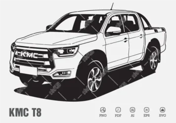 وکتور kmc t8 مشکی جانبی