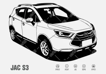 وکتور جک s3 مشکی جانبی