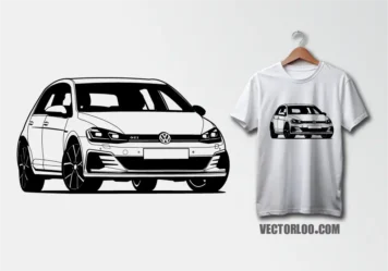وکتور فولکس‌ واگن گلف GTI مشکی