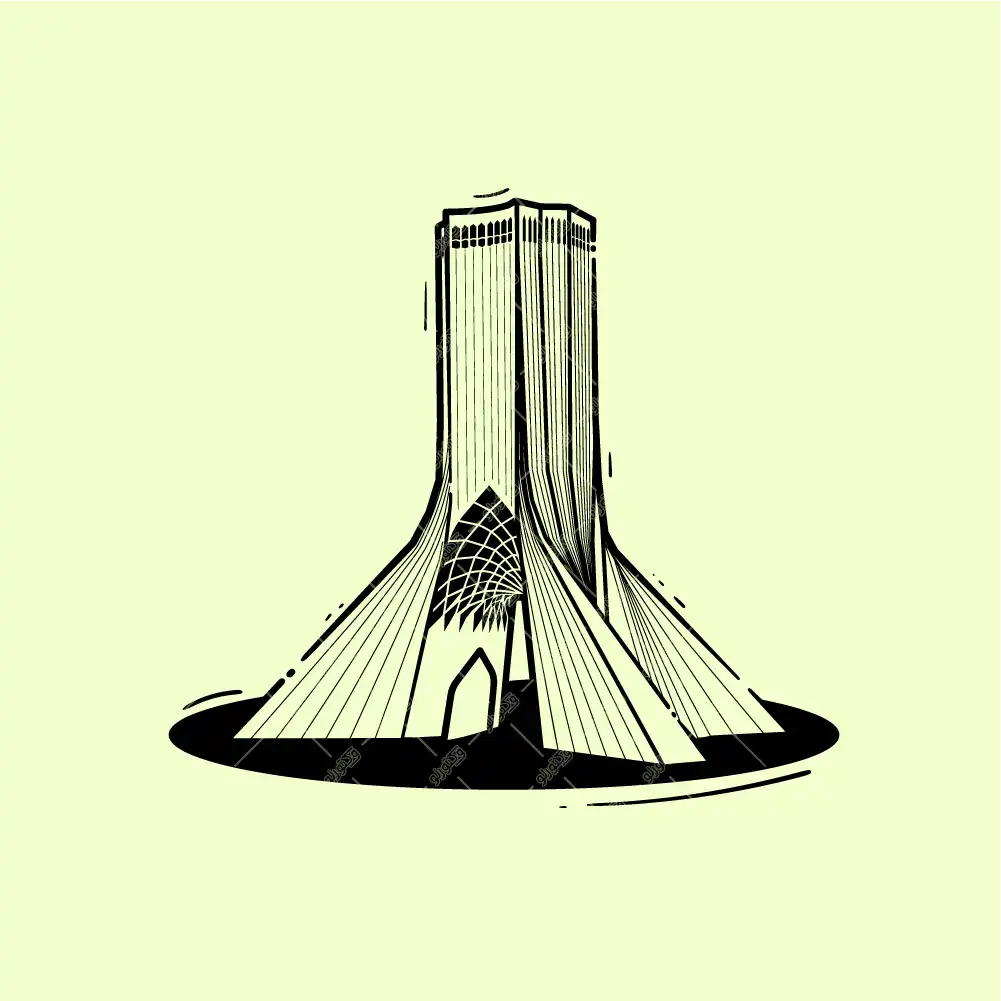 وکتور برج آزادی دراز