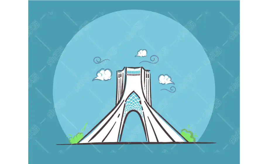 تصویر برج آزادی مستطیل وکتور تصویر برج آزادی مستطیل