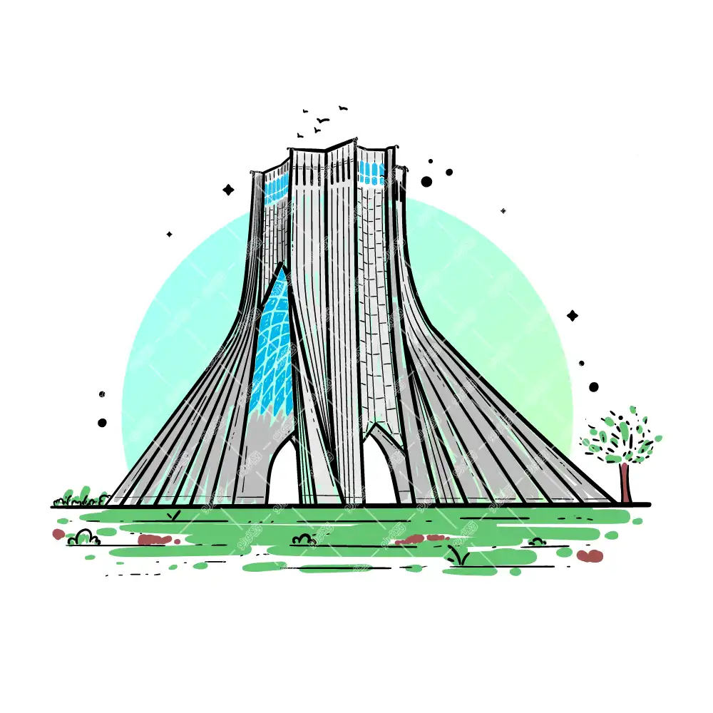 وکتور تصویرسازی برج آزادی 3