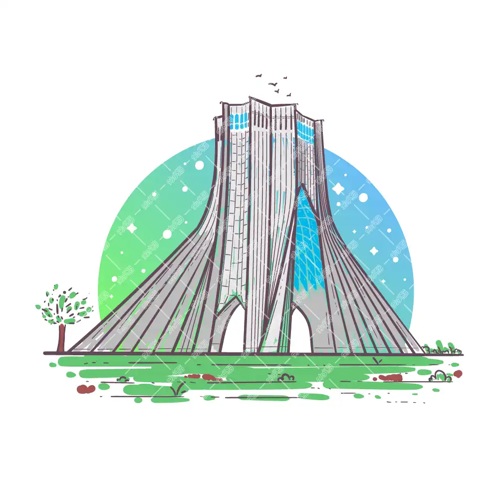 تصویرسازی برج آزادی 4 وکتور تصویرسازی برج آزادی 4