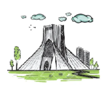وکتور پیکسل آرت برج آزادی